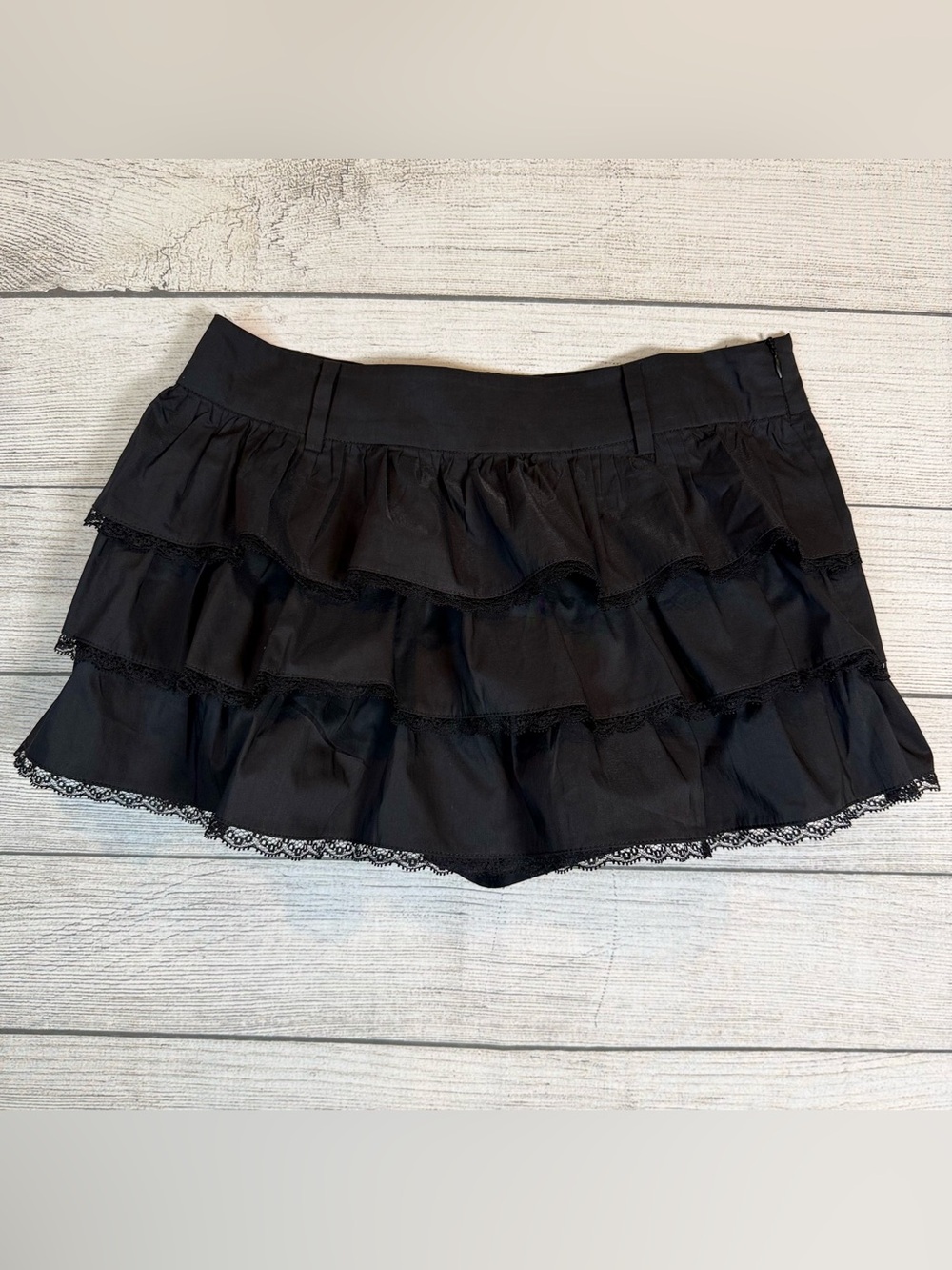 Black Ruffled Skort - Women
